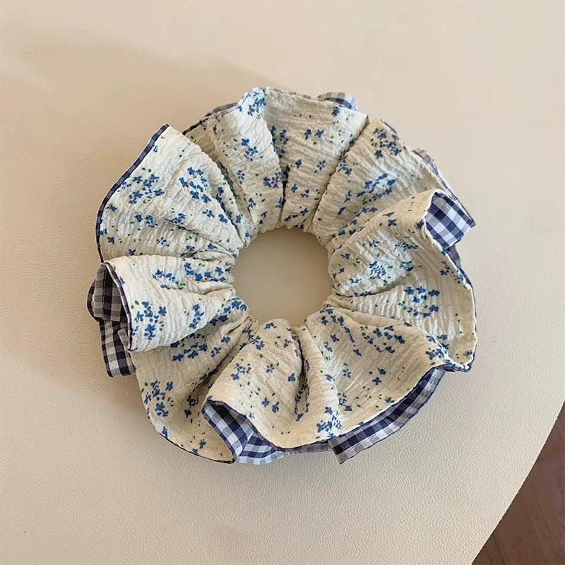 Gumica za kosu scrunchie s dvostrukim dizajnom, tkanina, ručna izrada, korejski stil, visoka elastičnost, Diqian 440