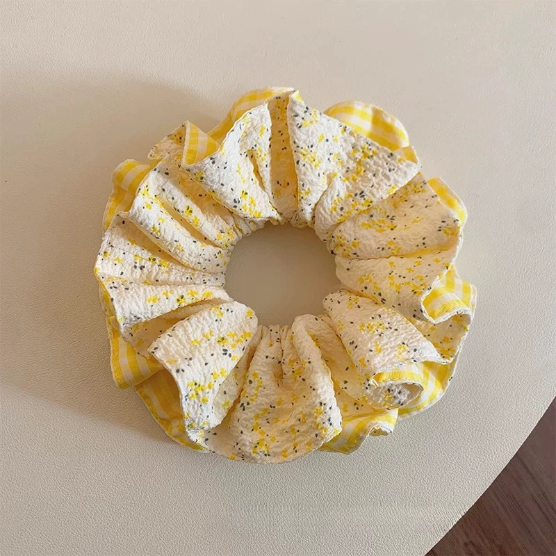 Gumica za kosu scrunchie s dvostrukim dizajnom, tkanina, ručna izrada, korejski stil, visoka elastičnost, Diqian 440