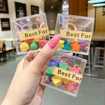 Accesoriu pentru păr - Handmade din plastic/rășină, șnur lotus în stil coreean pentru păr, cu mărgele modelate (Mickey, stea, iepure, urs, inimă, pătrat)