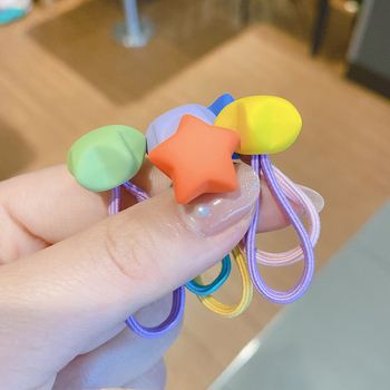 Accesoriu pentru păr - Handmade din plastic/rășină, șnur lotus în stil coreean pentru păr, cu mărgele modelate (Mickey, stea, iepure, urs, inimă, pătrat)