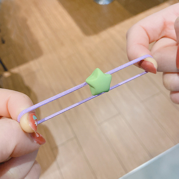 Accesoriu pentru păr - Handmade din plastic/rășină, șnur lotus în stil coreean pentru păr, cu mărgele modelate (Mickey, stea, iepure, urs, inimă, pătrat)