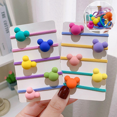 Accesoriu pentru păr - Handmade din plastic/rășină, șnur lotus în stil coreean pentru păr, cu mărgele modelate (Mickey, stea, iepure, urs, inimă, pătrat)