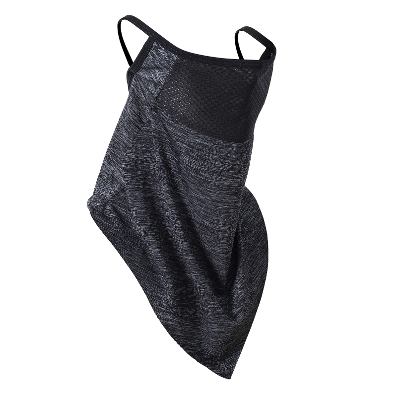 Maska za zaštitu od sunca za vožnju biciklom s ušnim petljama, vjetrootpornost na vrat i lice, trokutasti šal od Ice Silk, unisex