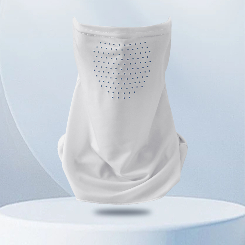 Αεράτη μάσκα λαιμού με UV προστασία και σκίαση, ύφασμα ice silk με ελαστάνη, για ποδηλασία, με δαχτυλίδι για το αυτί