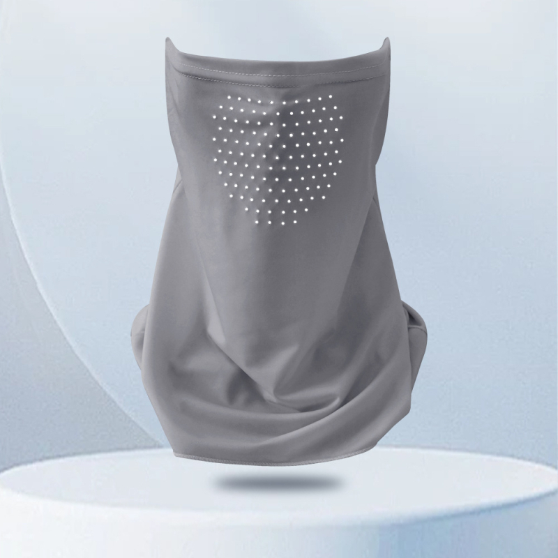 Αεράτη μάσκα λαιμού με UV προστασία και σκίαση, ύφασμα ice silk με ελαστάνη, για ποδηλασία, με δαχτυλίδι για το αυτί