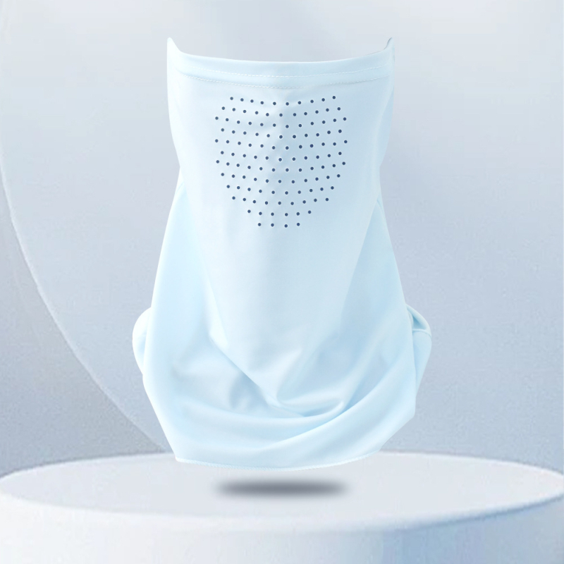 Αεράτη μάσκα λαιμού με UV προστασία και σκίαση, ύφασμα ice silk με ελαστάνη, για ποδηλασία, με δαχτυλίδι για το αυτί