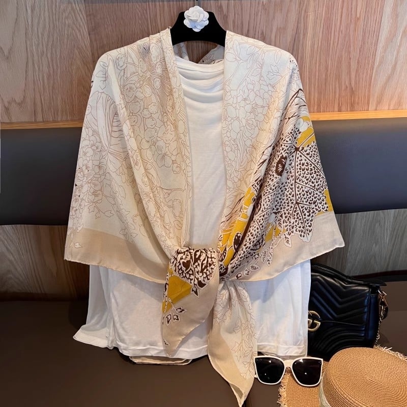 Cardigan-șal pentru femei, fibră de poliester, țesătură simplă, model în nuanțe coordonate, protecție împotriva razelor UV, siluetă prelungită