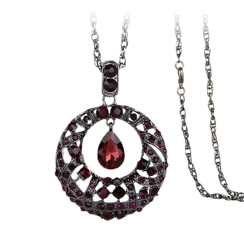 Colier din aliaj, lanț O, 51–80 cm, pandantiv din aliaj, finis diamantat