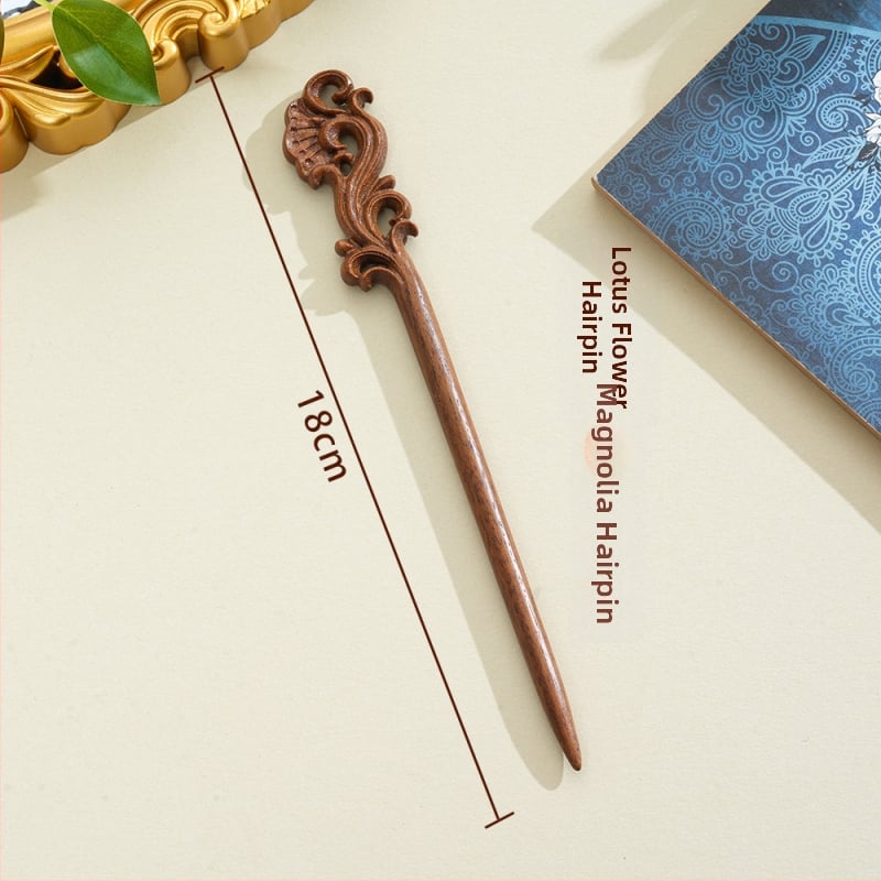 Puidust juukseklips, iidne Hiina stiil, peakatte aksessuaar, päritolu Jinhua Dongyang, sügis 2024