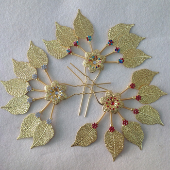 Accesoriu pentru cap – bază metalică, design floral, stil desene animate feminin, placare electrolitică