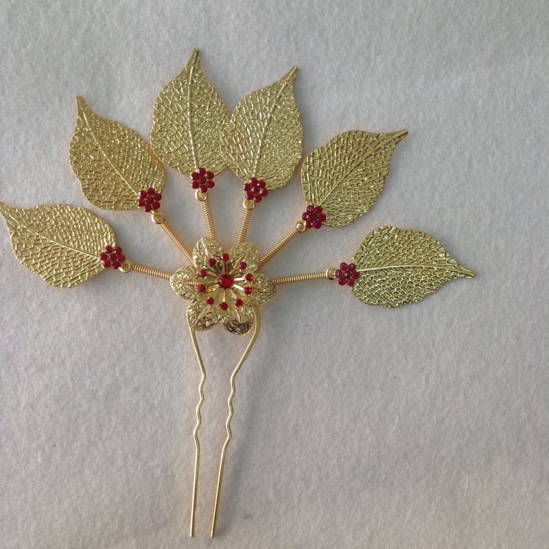 Accesoriu pentru cap – bază metalică, design floral, stil desene animate feminin, placare electrolitică