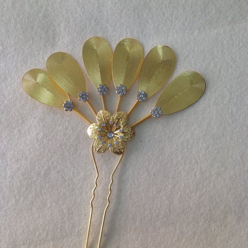 Accesoriu pentru cap – bază metalică, design floral, stil desene animate feminin, placare electrolitică