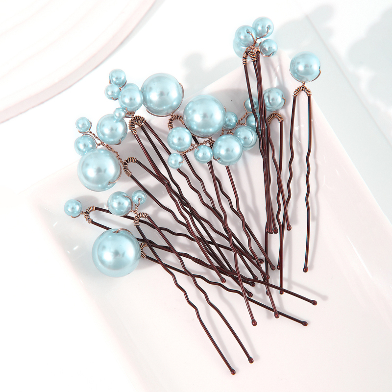 Clipsuri pentru păr cu perle, formă U, set de 12 buc., pentru coafuri zilnice cu împletituri, accesorii de păr la modă; Material: Perle; Formă: U; Stil: Modă; Ambalare: Ambalate individual