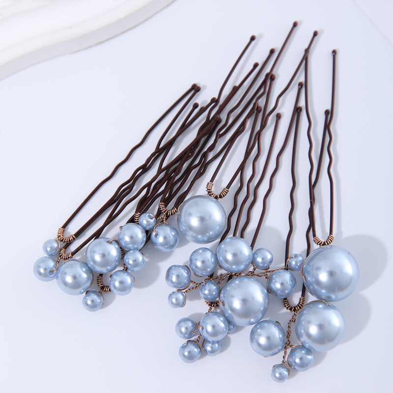 Clipsuri pentru păr cu perle, formă U, set de 12 buc., pentru coafuri zilnice cu împletituri, accesorii de păr la modă; Material: Perle; Formă: U; Stil: Modă; Ambalare: Ambalate individual