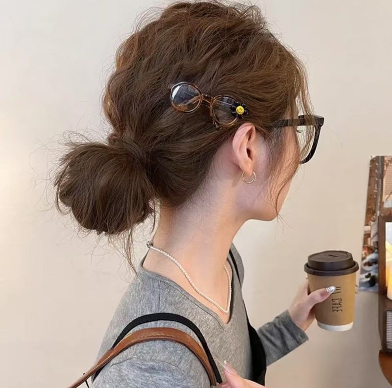 Clip de păr Duckbill – de mână, Plastic/Rezina, Stil desen animat drăguț, Proaspăt și dulce, Toamna 2025