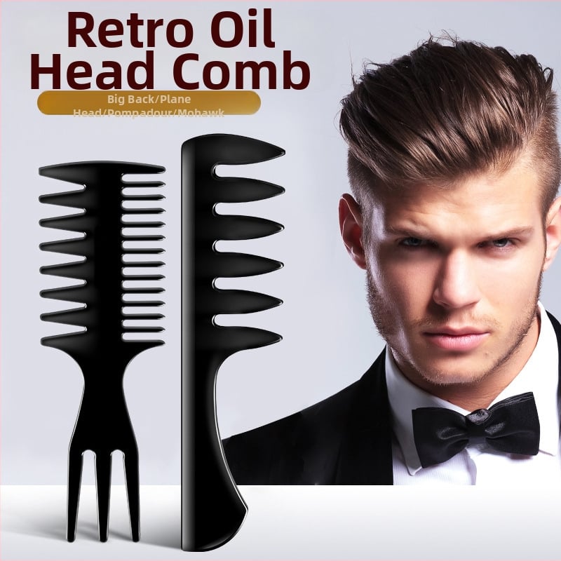 Фризьорски гребен с текстурирани ребрени зъби, пластмасов, марка French map, за ежедневна употреба