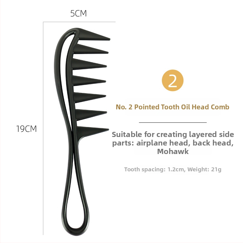 Фризьорски гребен с текстурирани ребрени зъби, пластмасов, марка French map, за ежедневна употреба