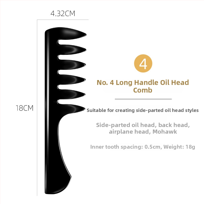 Фризьорски гребен с текстурирани ребрени зъби, пластмасов, марка French map, за ежедневна употреба