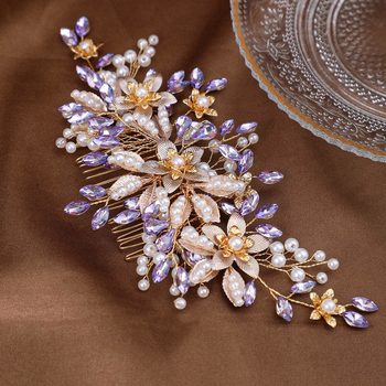 Ukosnica za kosu s kristalima u obliku cvijeta, ručno izrađena za žene