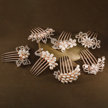 Metallist juukseklambri naistele – lihtne stiil, lilleline kujundus, teemantviimistlus, kristallid