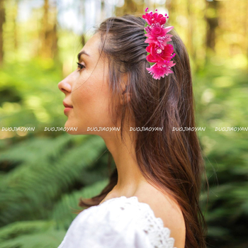 Kanga lilledega juukseklips – käsitöö, vintage stiil, lille kuju