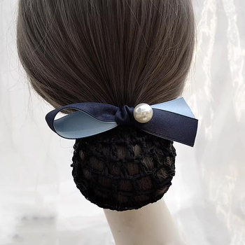 Кореански стил, ръчно изработена памучна мрежа за коса и щипка за коса за жени — Есен 2024