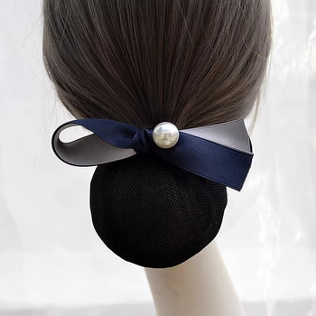 Кореански стил, ръчно изработена памучна мрежа за коса и щипка за коса за жени — Есен 2024