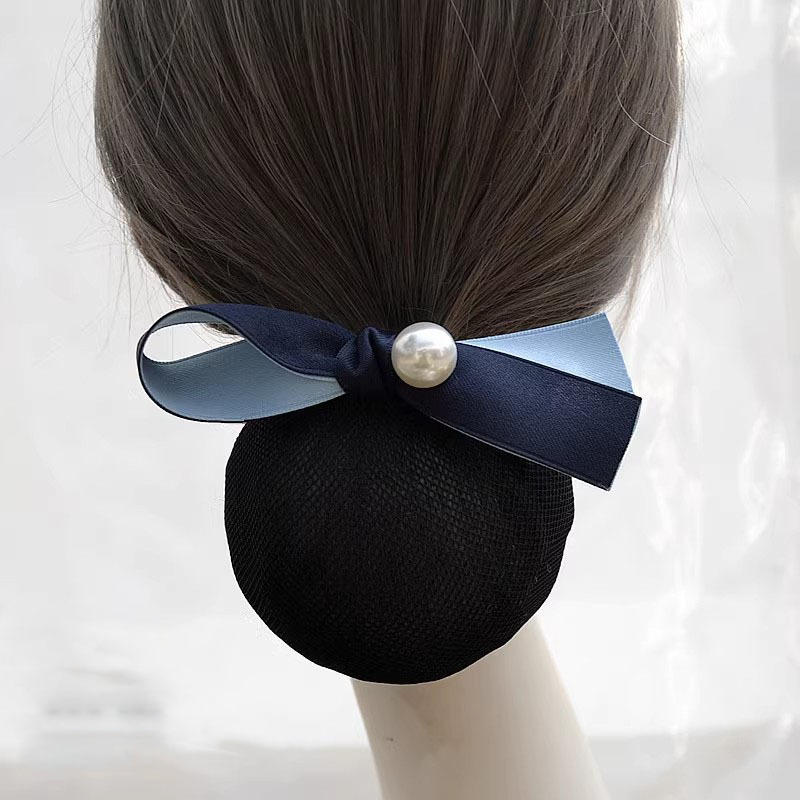 Кореански стил, ръчно изработена памучна мрежа за коса и щипка за коса за жени — Есен 2024