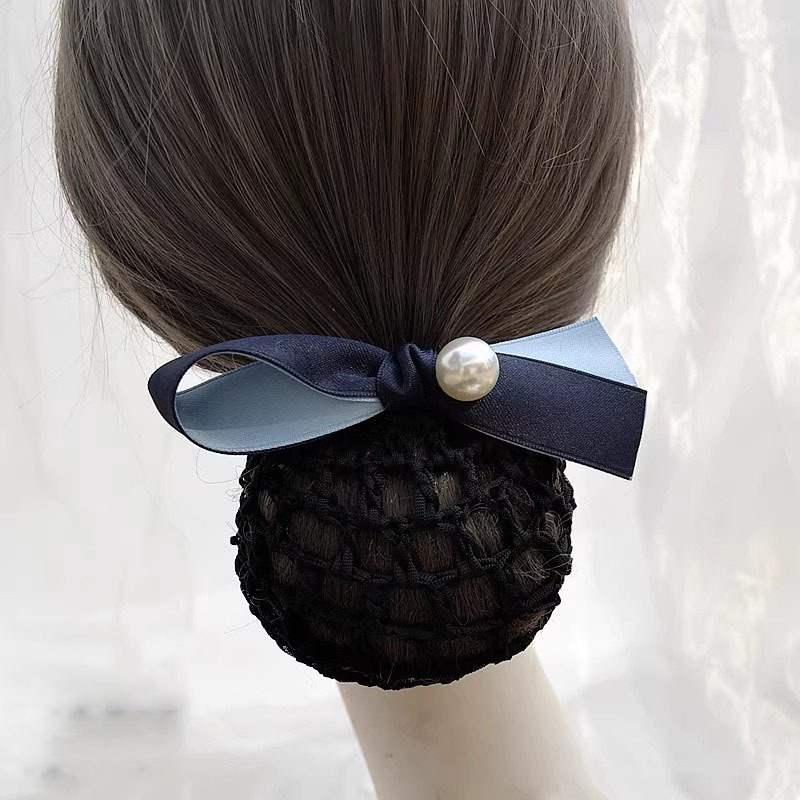 Кореански стил, ръчно изработена памучна мрежа за коса и щипка за коса за жени — Есен 2024