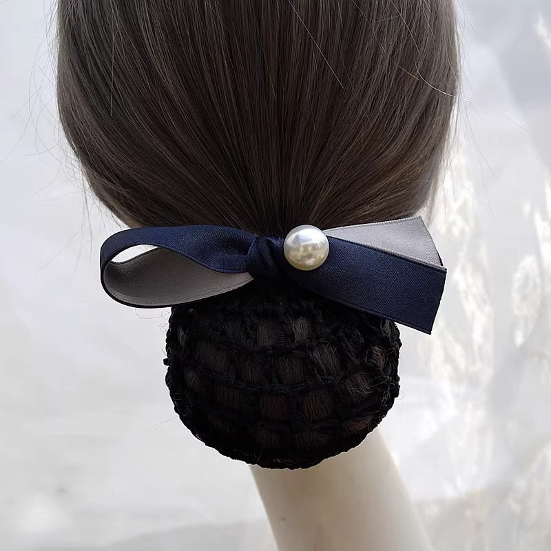 Кореански стил, ръчно изработена памучна мрежа за коса и щипка за коса за жени — Есен 2024