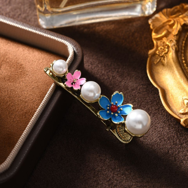 Muylinda clips de păr cu formă de cioc de rață, stil retro, aliaj de zinc