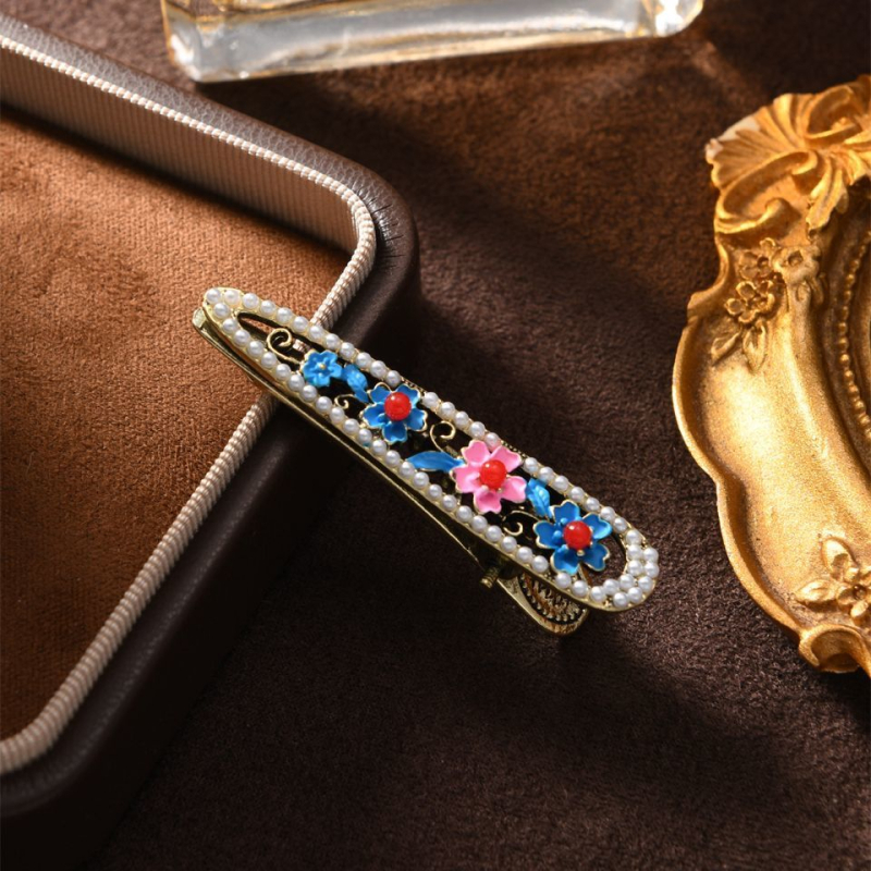 Muylinda clips de păr cu formă de cioc de rață, stil retro, aliaj de zinc