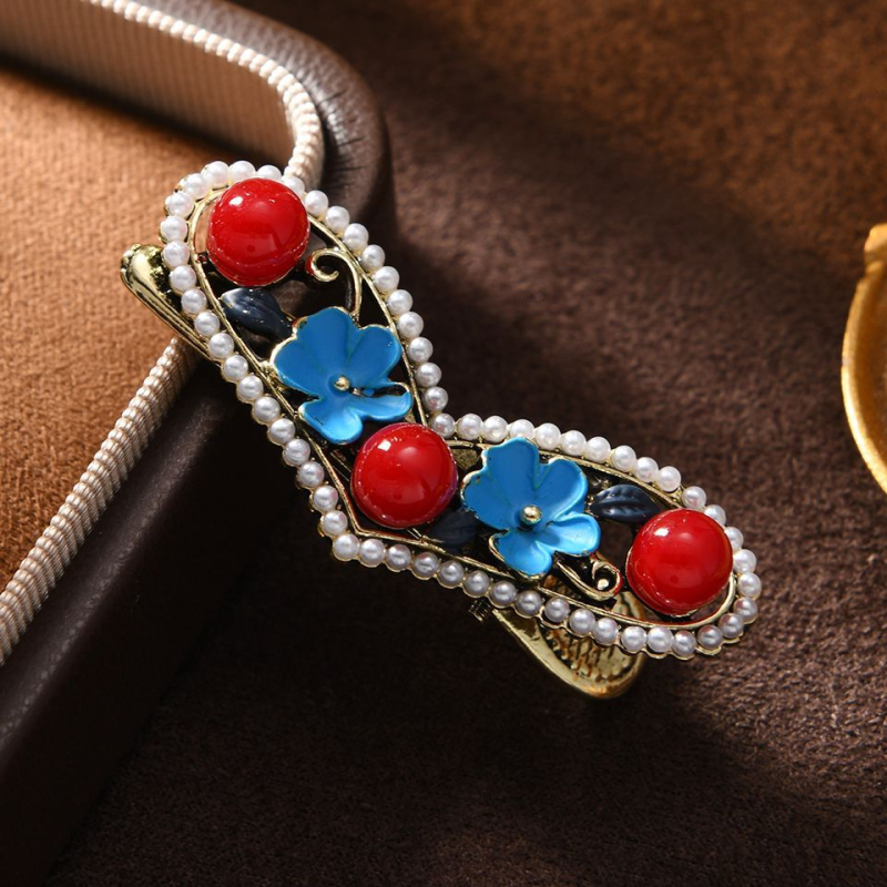 Muylinda clips de păr cu formă de cioc de rață, stil retro, aliaj de zinc