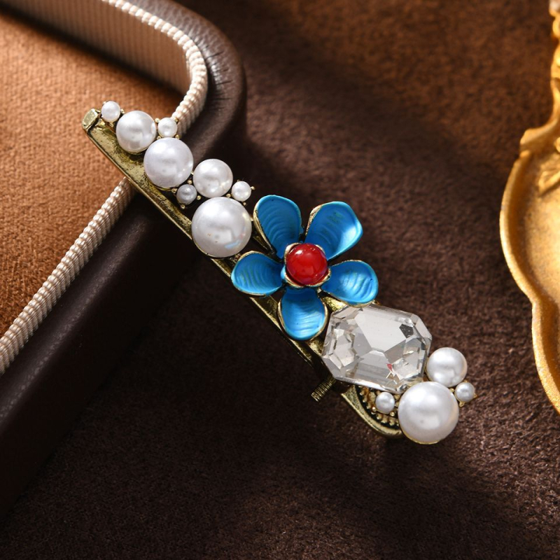 Muylinda clips de păr cu formă de cioc de rață, stil retro, aliaj de zinc