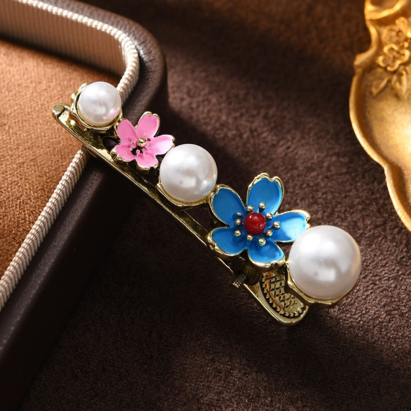 Muylinda clips de păr cu formă de cioc de rață, stil retro, aliaj de zinc