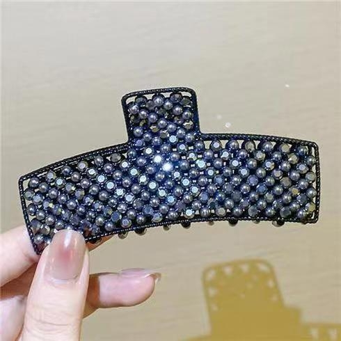 Aksesoar za kosu Shark Clip s dijamantnim kristalima, legura, elektroplatiranje, za žene, zima 2022