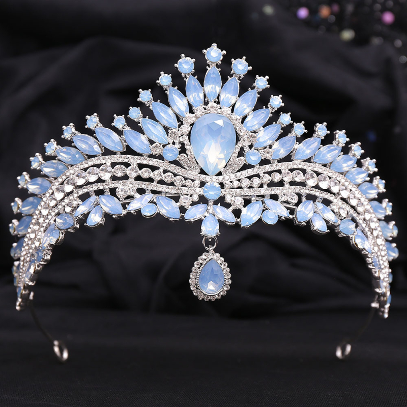 Nevjesta tiara, Korejski stil, Oblik krune, Kristalni ukras, Elektroplatiranje
