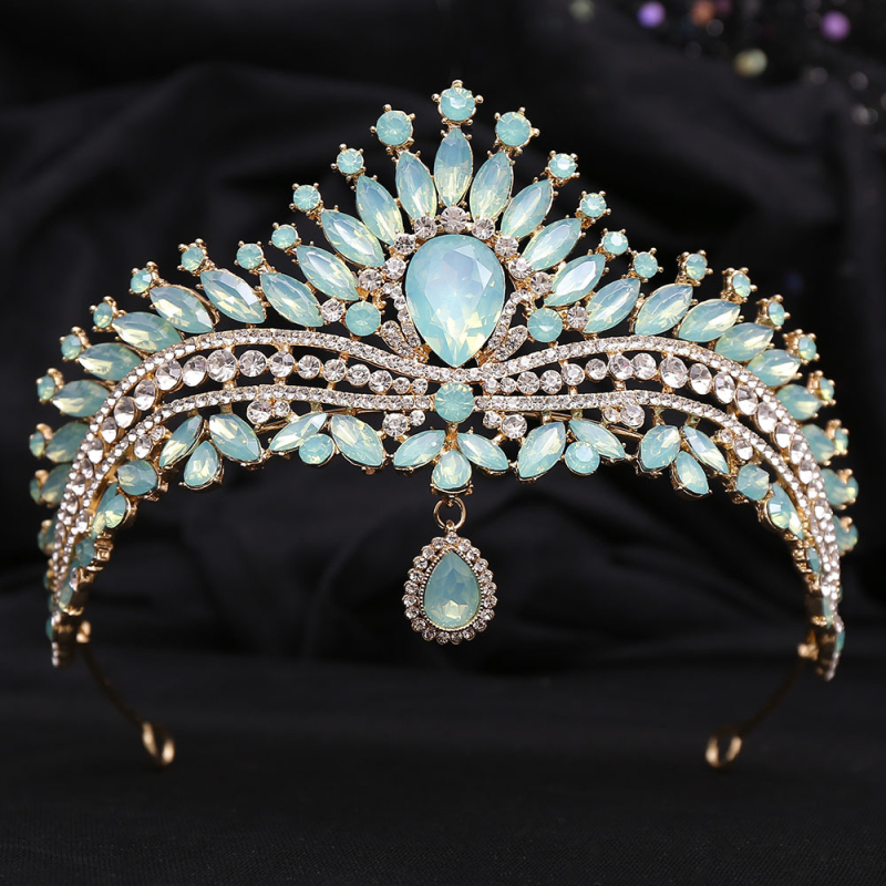 Nevjesta tiara, Korejski stil, Oblik krune, Kristalni ukras, Elektroplatiranje
