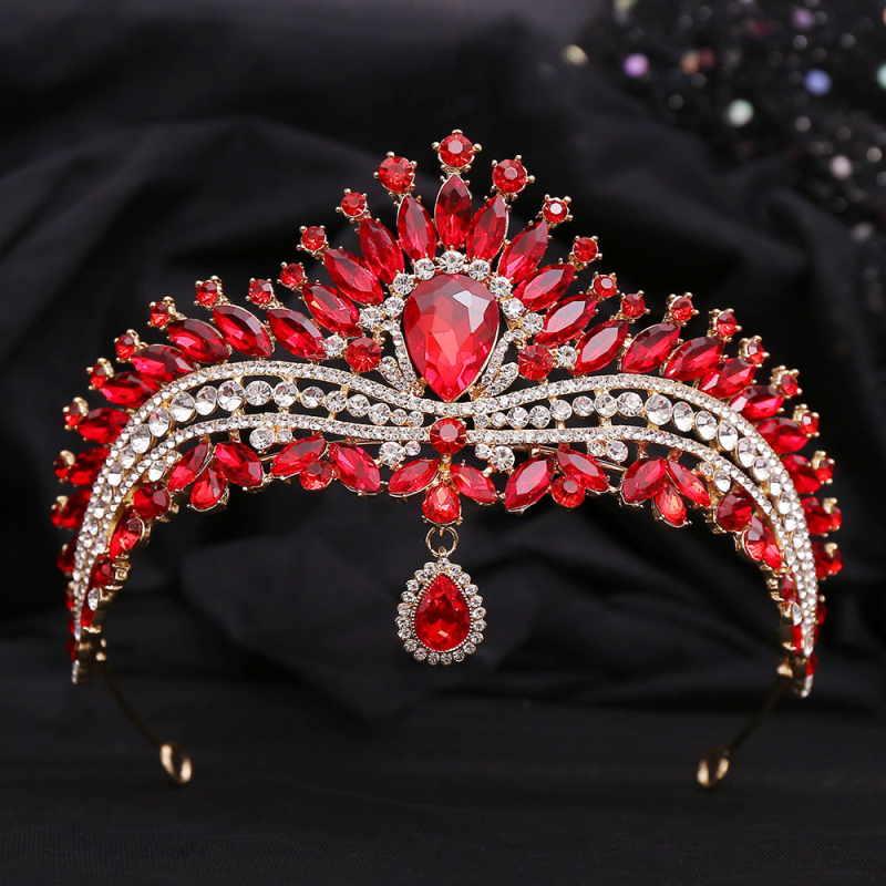Nevjesta tiara, Korejski stil, Oblik krune, Kristalni ukras, Elektroplatiranje