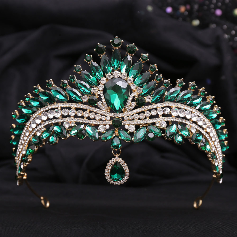 Nevjesta tiara, Korejski stil, Oblik krune, Kristalni ukras, Elektroplatiranje