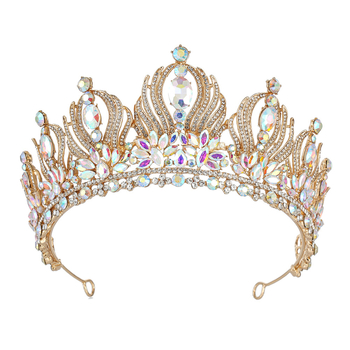 Dodaci za glavu – Kruna tiara, legura, s dijamantnim ugradnjama, ženski stil