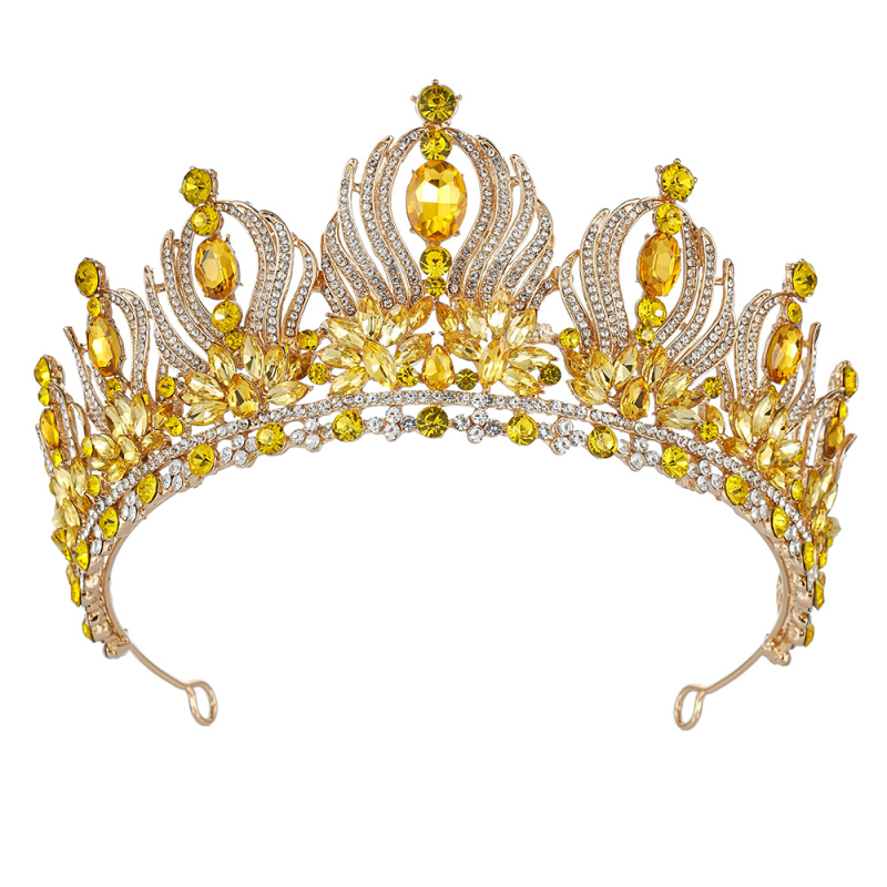 Dodaci za glavu – Kruna tiara, legura, s dijamantnim ugradnjama, ženski stil