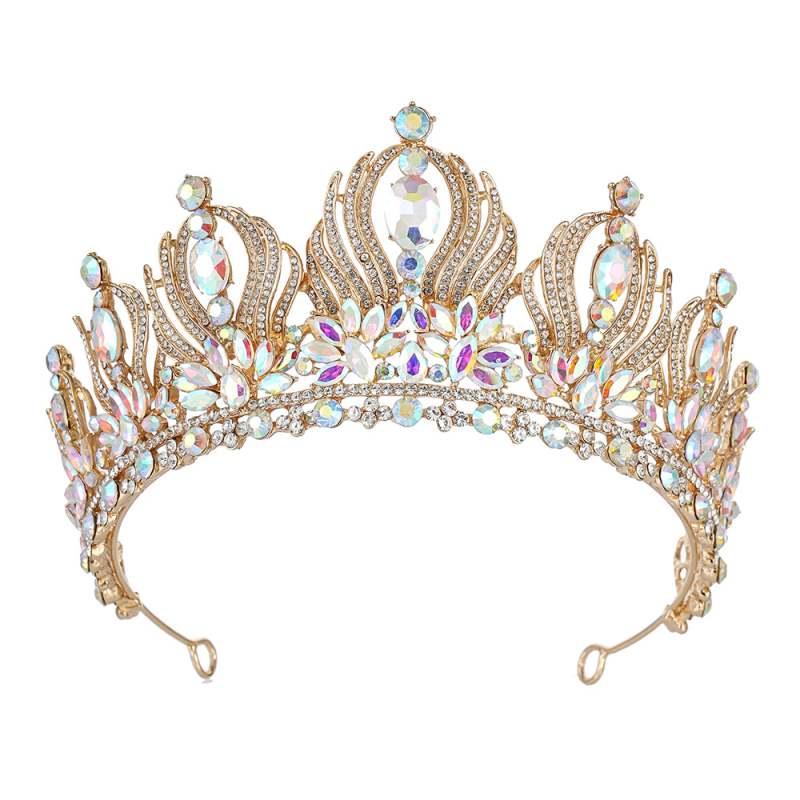 Dodaci za glavu – Kruna tiara, legura, s dijamantnim ugradnjama, ženski stil