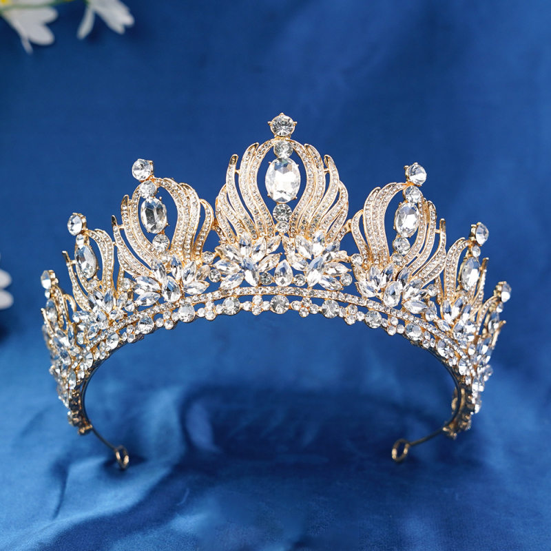 Dodaci za glavu – Kruna tiara, legura, s dijamantnim ugradnjama, ženski stil