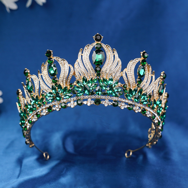 Dodaci za glavu – Kruna tiara, legura, s dijamantnim ugradnjama, ženski stil