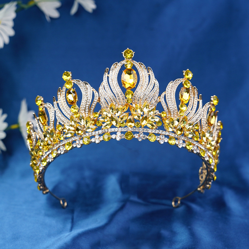 Dodaci za glavu – Kruna tiara, legura, s dijamantnim ugradnjama, ženski stil