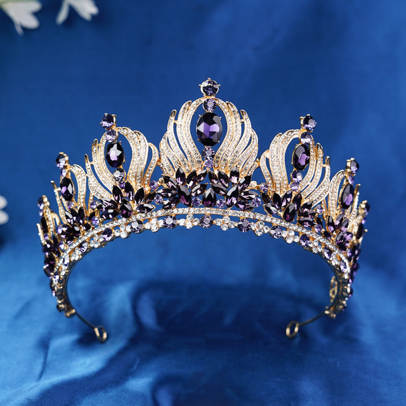 Dodaci za glavu – Kruna tiara, legura, s dijamantnim ugradnjama, ženski stil