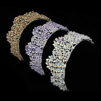 Vjenčana tiara - Barokna legura, 5A kristali, rhinestones i stakleni kristali, elektroplatiranje