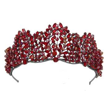 Vjenčana tiara - Barokna legura, 5A kristali, rhinestones i stakleni kristali, elektroplatiranje