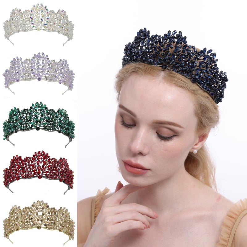 Vjenčana tiara - Barokna legura, 5A kristali, rhinestones i stakleni kristali, elektroplatiranje